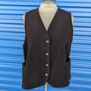 CATWEAR black fleece vest maine M